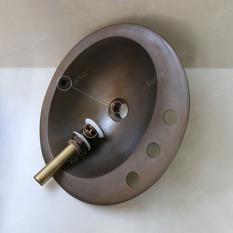 Đầu xả bằng đồng (có xả tràn) Kanly GCX02