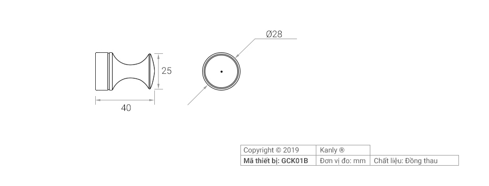 Móc treo quần áo đơn Kanly K01iB
