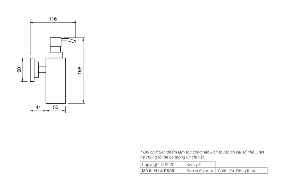 Bình đựng dung dịch Kanly PK08