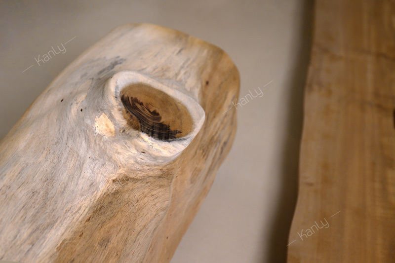 Đôn gỗ nguyên khối tự nhiên Kanly TW01V