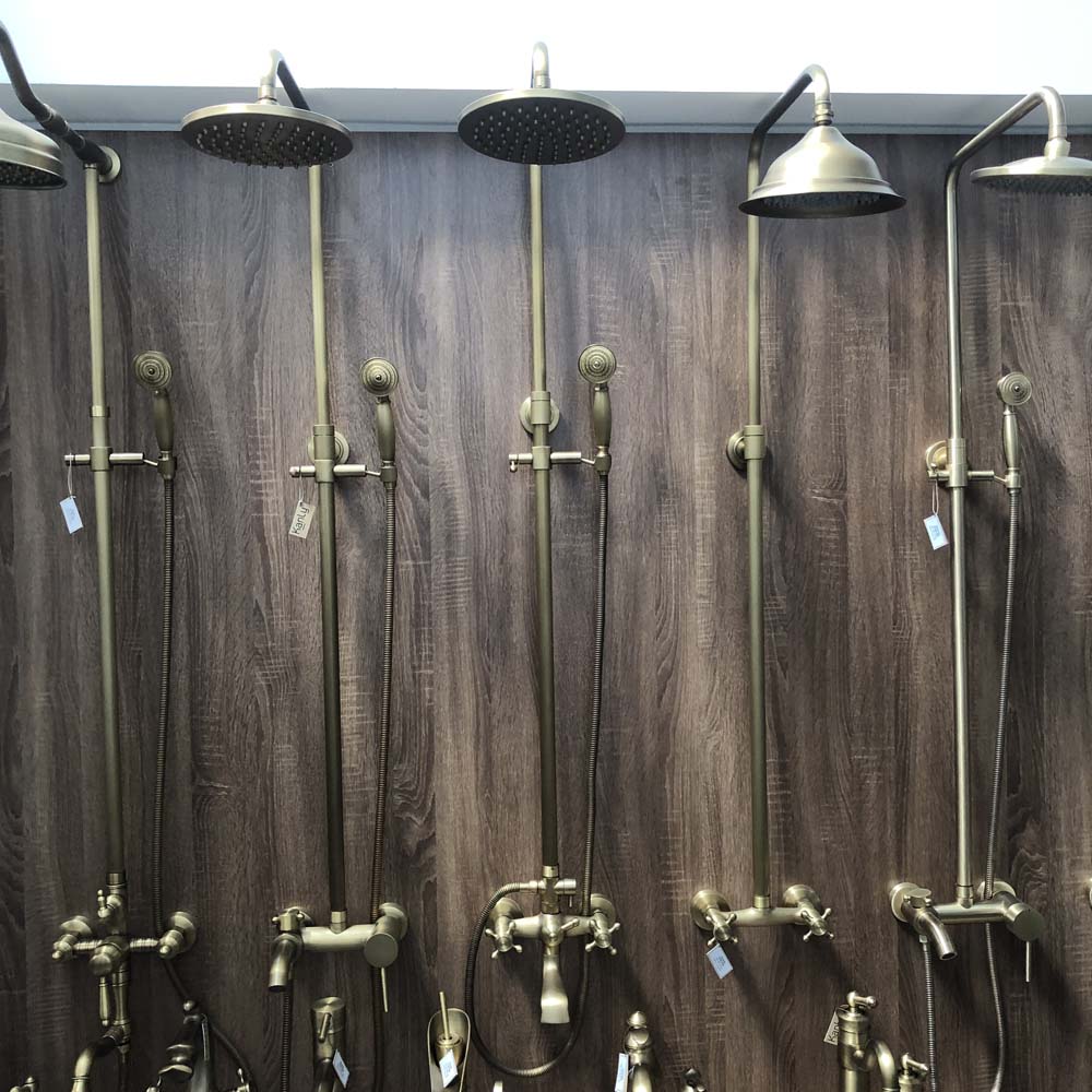 Bộ sen tắm cây đứng nóng lạnh bằng đồng Kanly GCS05