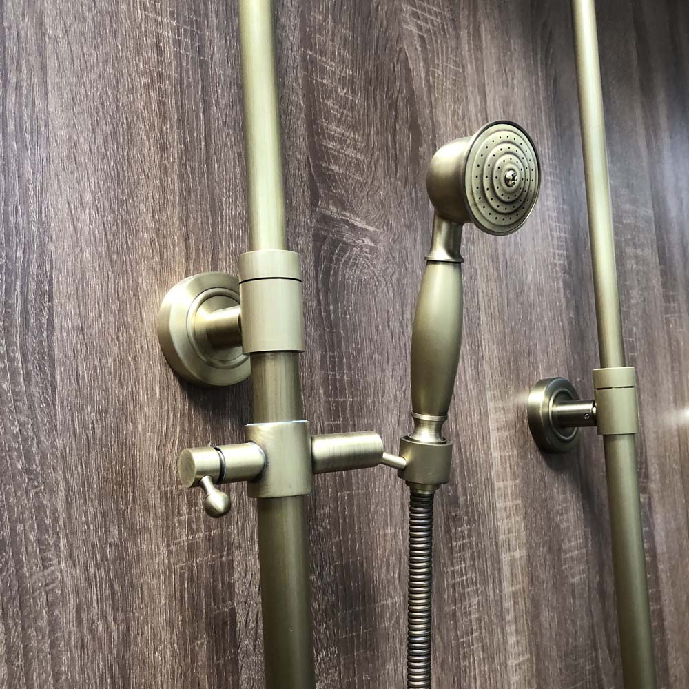 Bộ sen tắm cây đứng nóng lạnh bằng đồng Kanly GCS05