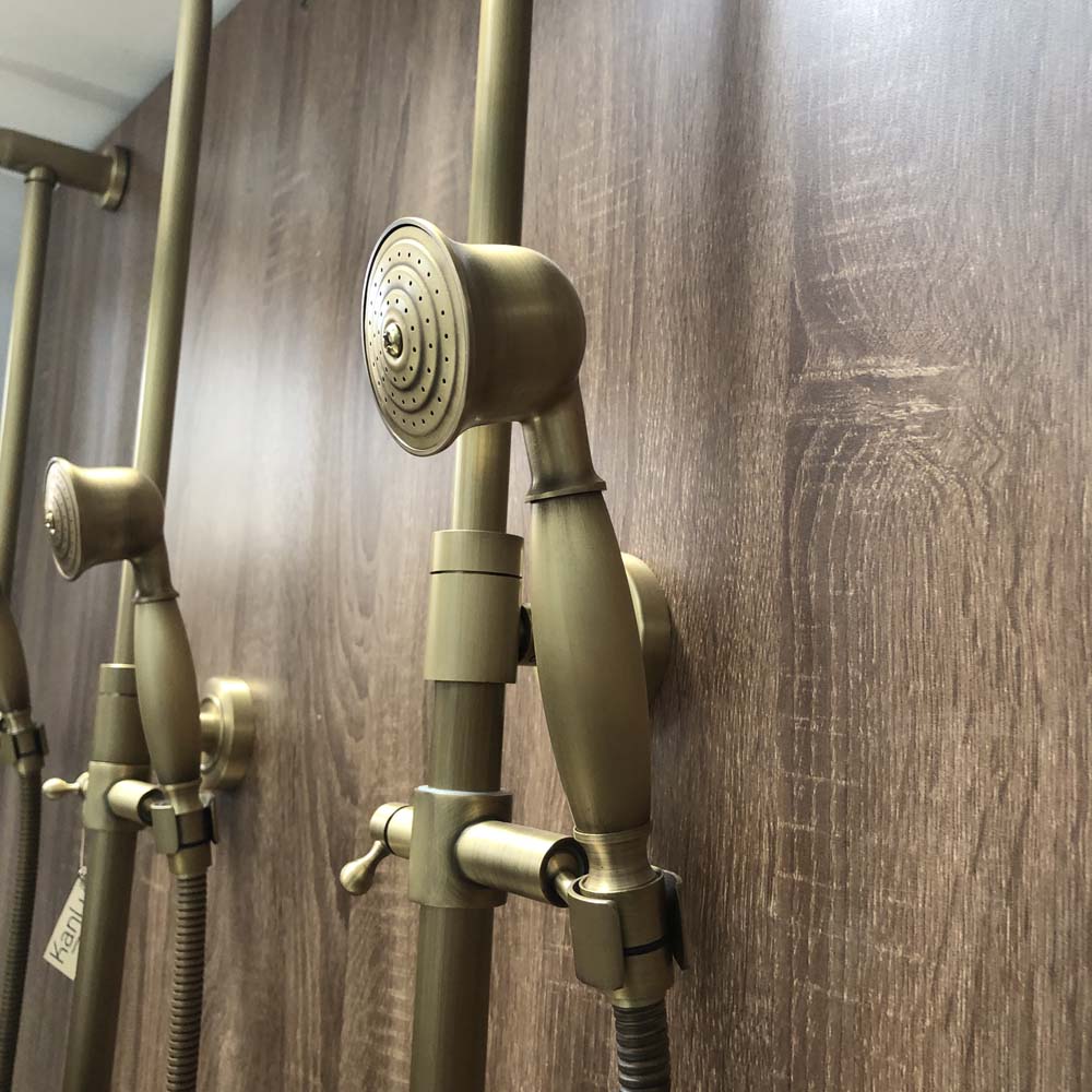 Bộ sen tắm cây đứng nóng lạnh bằng đồng Kanly GCS05