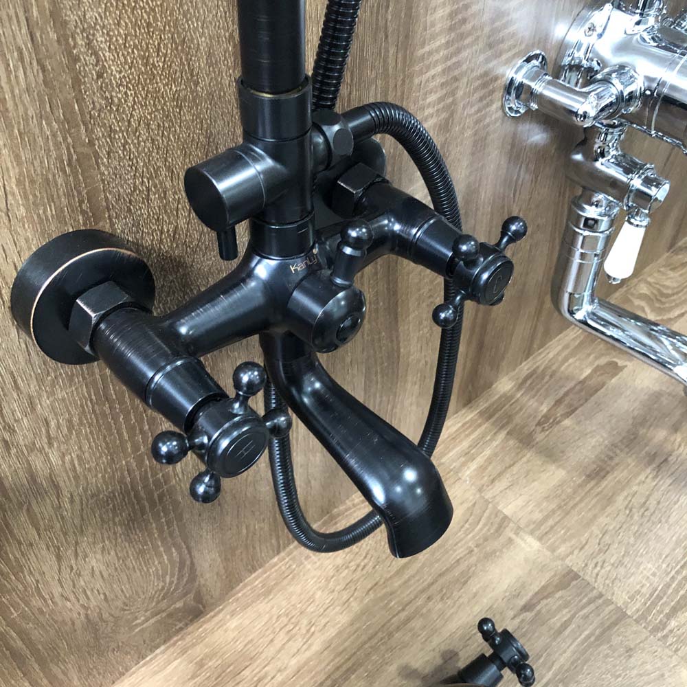 Bộ sen cây tắm đứng nóng lạnh bằng đồng Kanly GCS05B