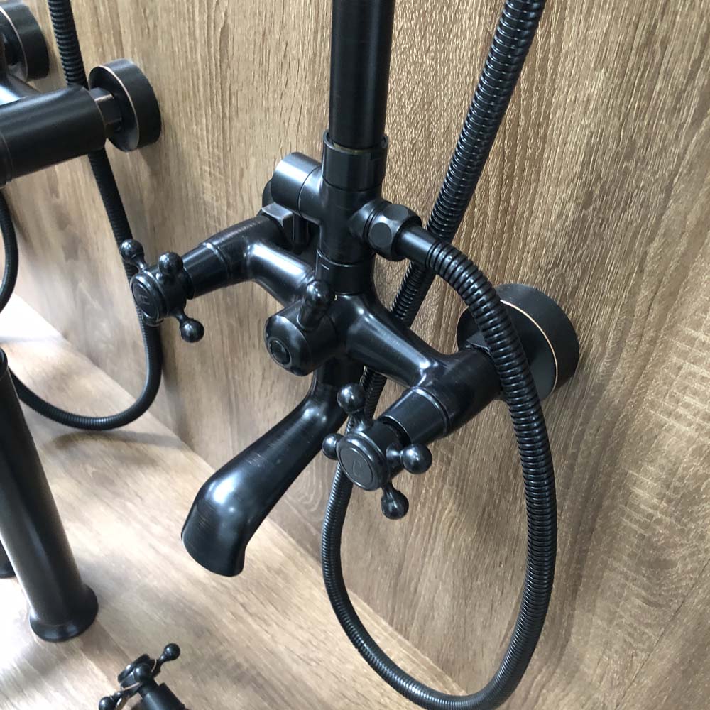 Bộ sen cây tắm đứng nóng lạnh bằng đồng Kanly GCS05B