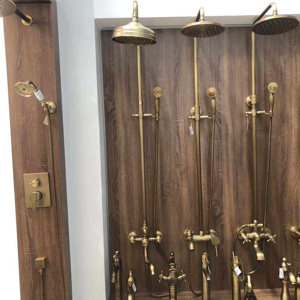 Bộ sen tắm cây đứng nóng lạnh bằng đồng Kanly GCS11