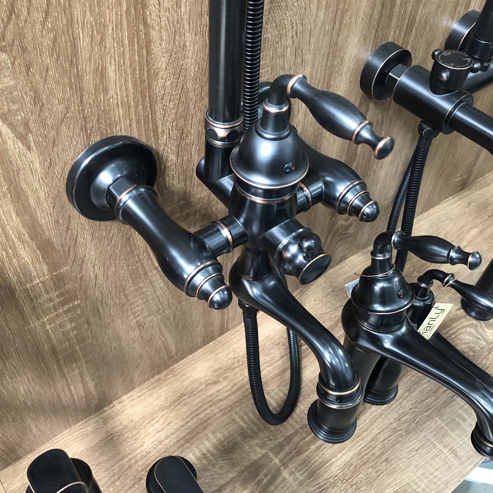 Bộ sen cây tắm đứng nóng lạnh bằng đồng Kanly GCS14B