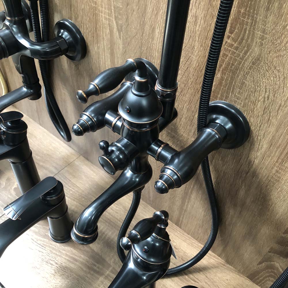 Bộ sen cây tắm đứng nóng lạnh bằng đồng Kanly GCS14B