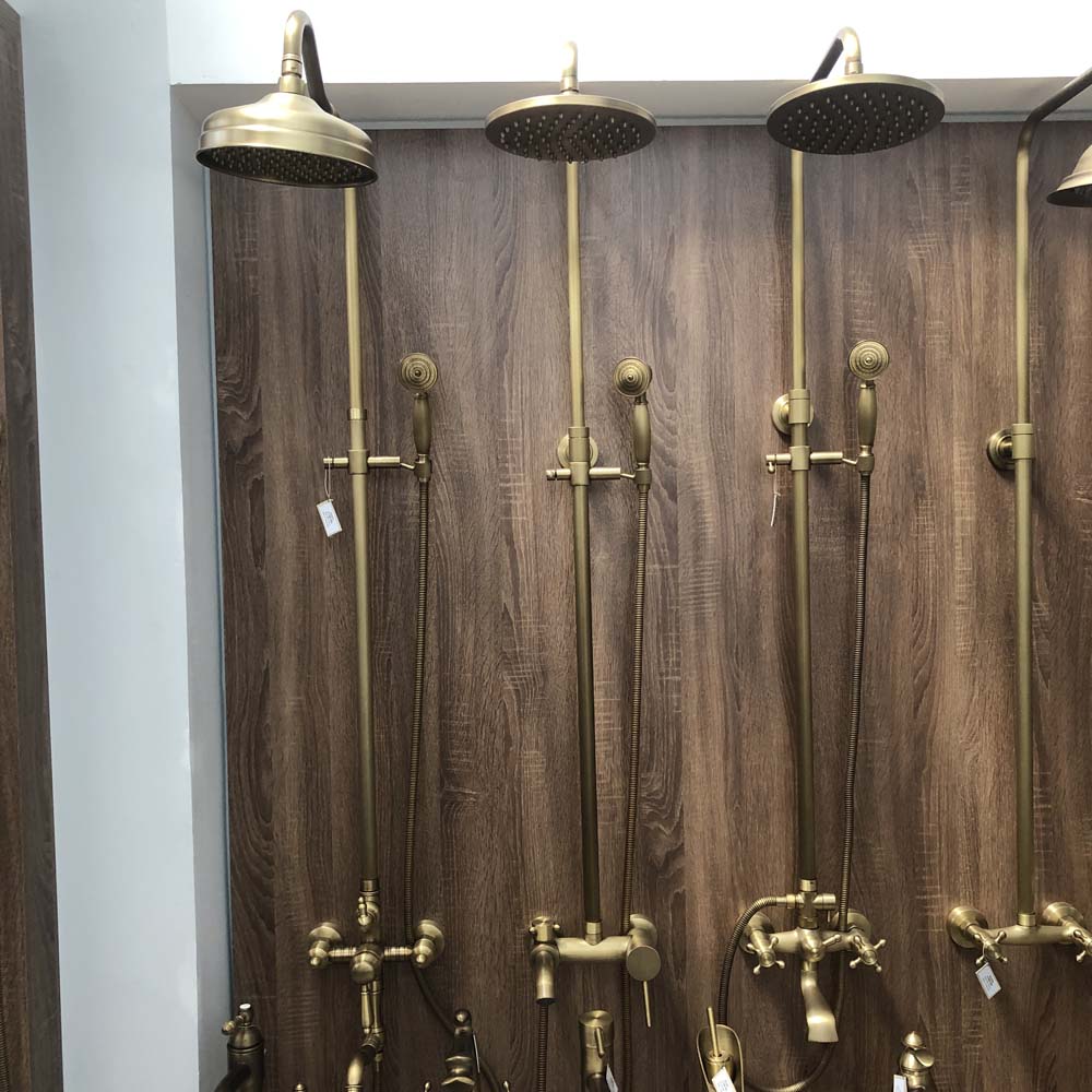 Bộ sen tắm cây đứng nóng lạnh bằng đồng Kanly GCS18