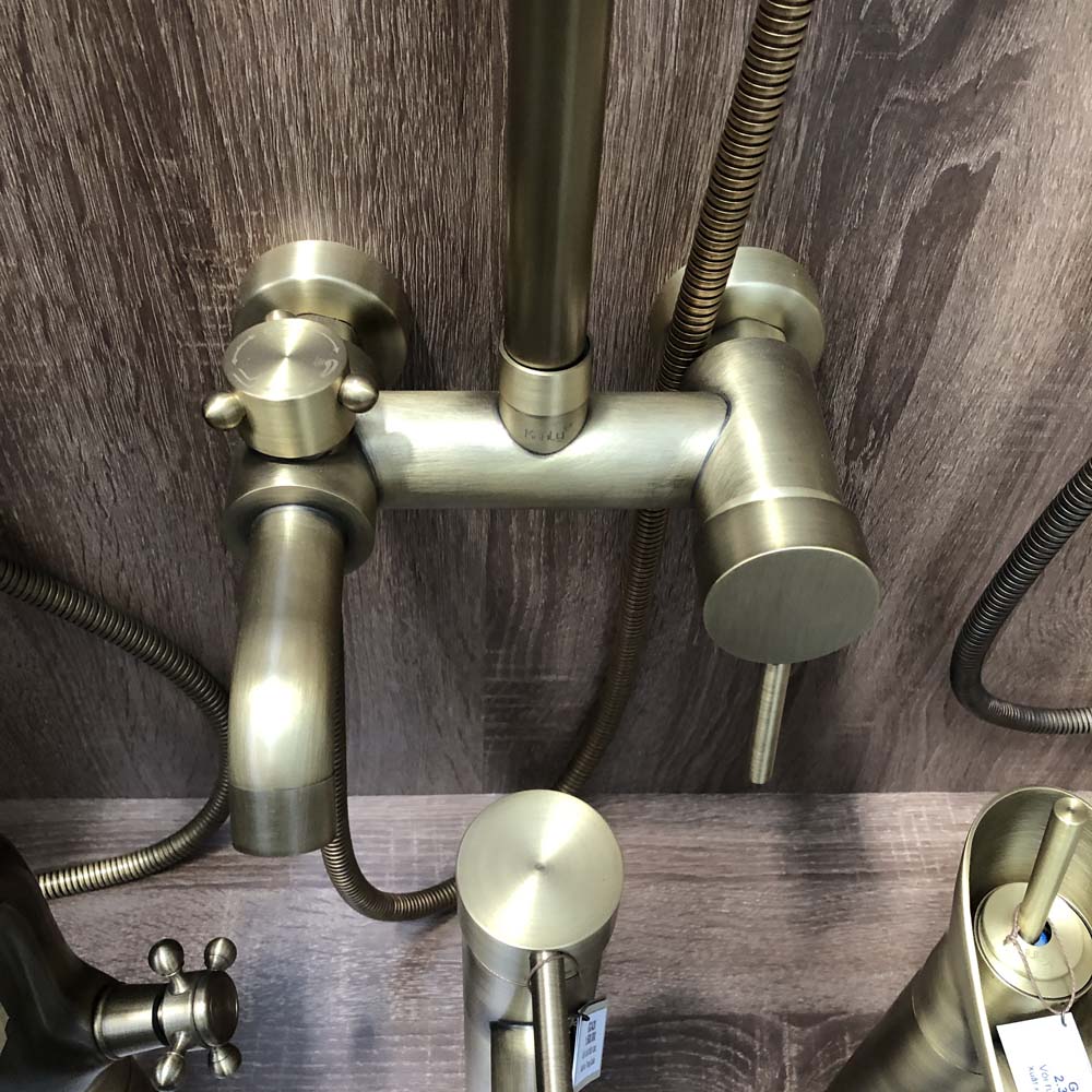 Bộ sen tắm cây đứng nóng lạnh bằng đồng Kanly GCS18