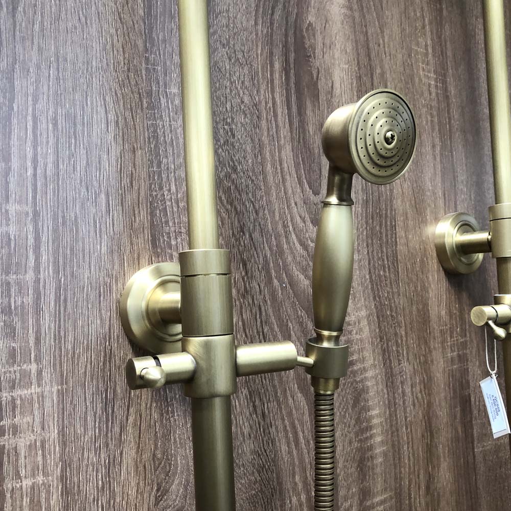 Bộ sen tắm cây đứng nóng lạnh bằng đồng Kanly GCS18