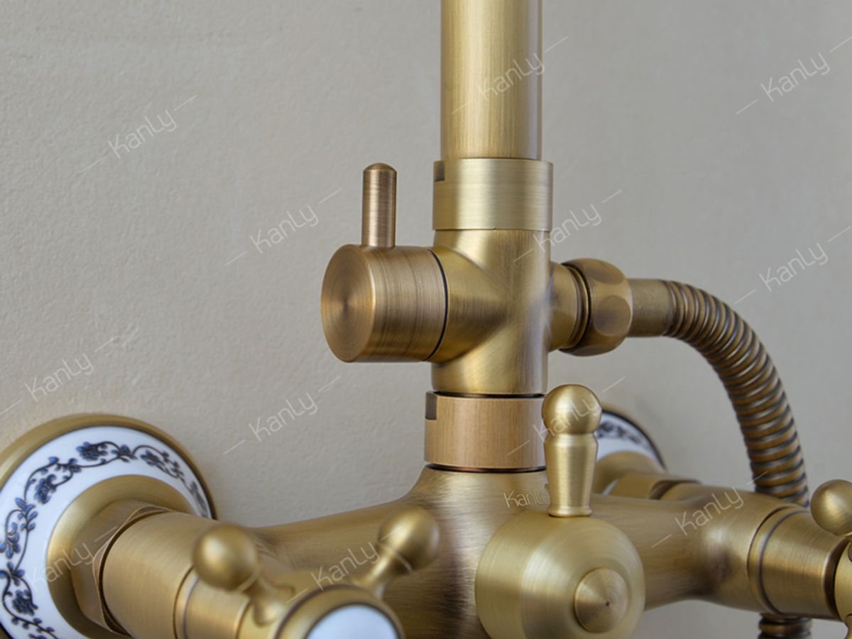 Sen cây tắm đứng nóng lạnh bằng đồng Kanly GCS19