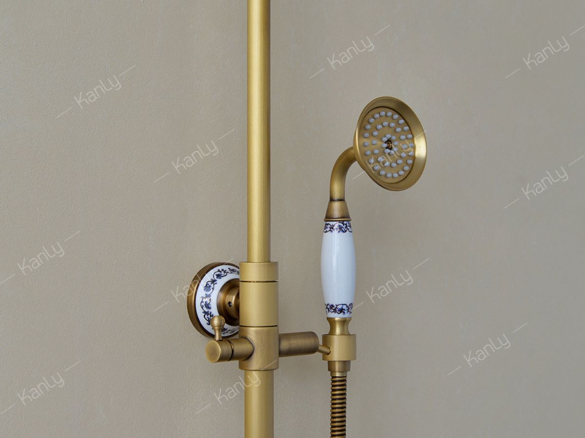 Sen cây tắm đứng nóng lạnh bằng đồng Kanly GCS19