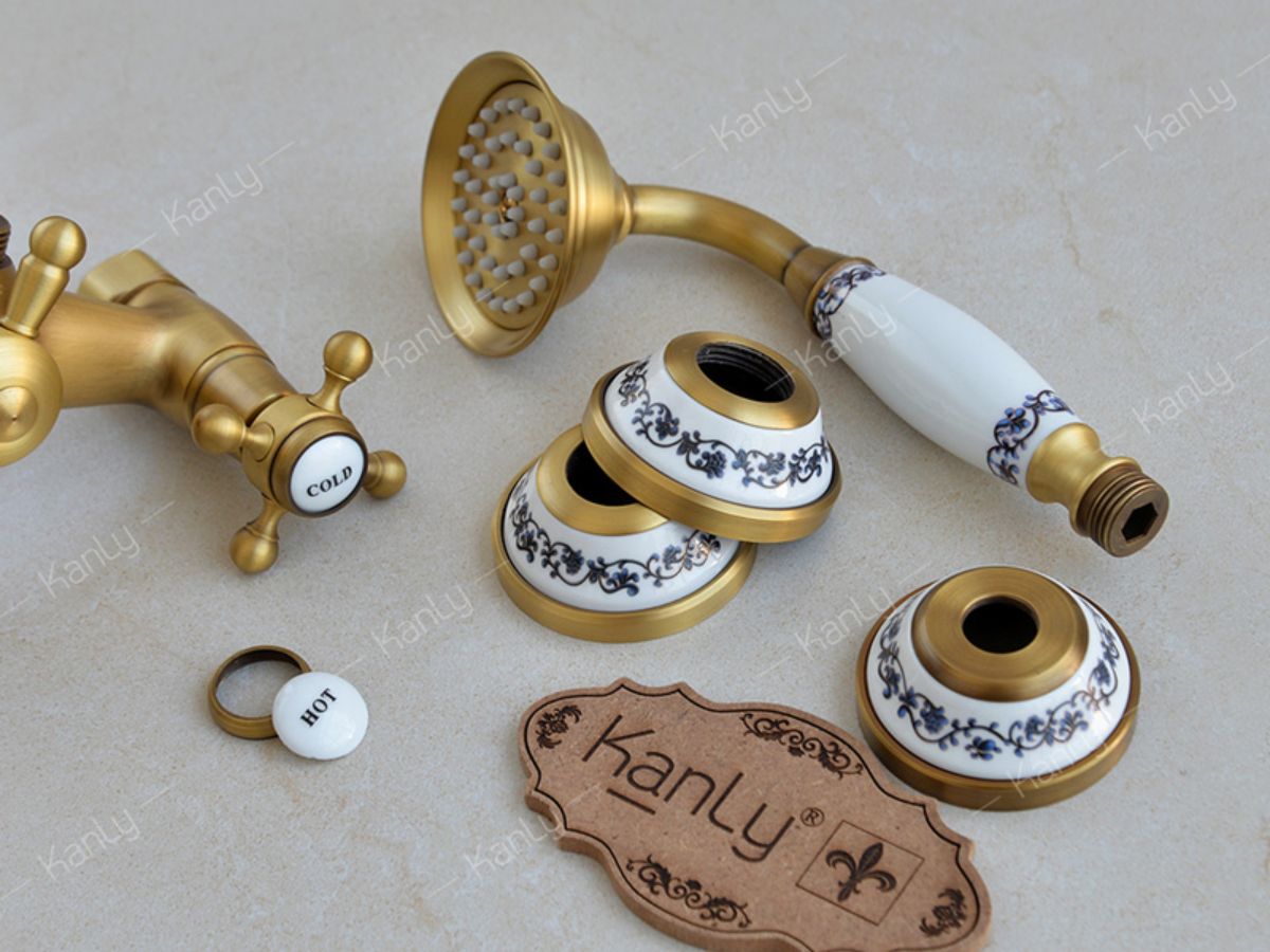 Sen cây tắm đứng nóng lạnh bằng đồng Kanly GCS19