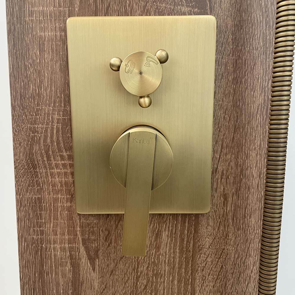 Bộ sen tắm âm tường nóng lạnh bằng đồng Kanly GCS75