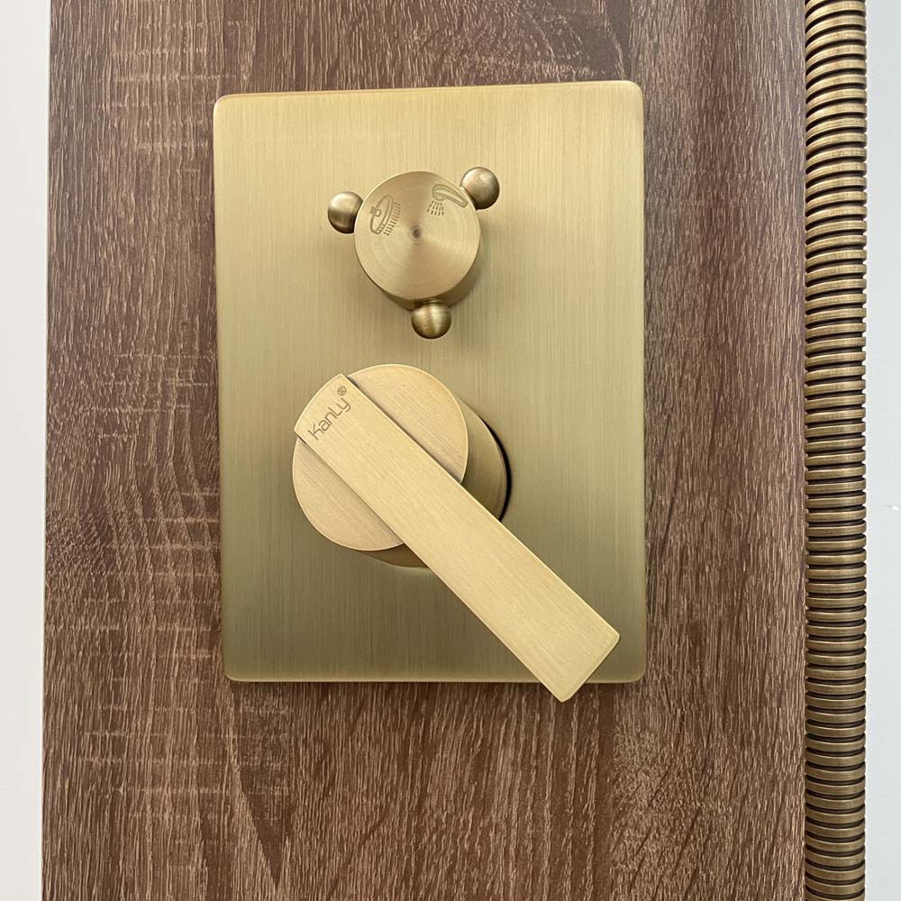 Bộ sen tắm âm tường nóng lạnh bằng đồng Kanly GCS75