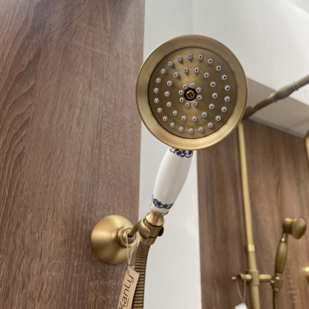 Bộ sen tắm âm tường nóng lạnh bằng đồng Kanly GCS75