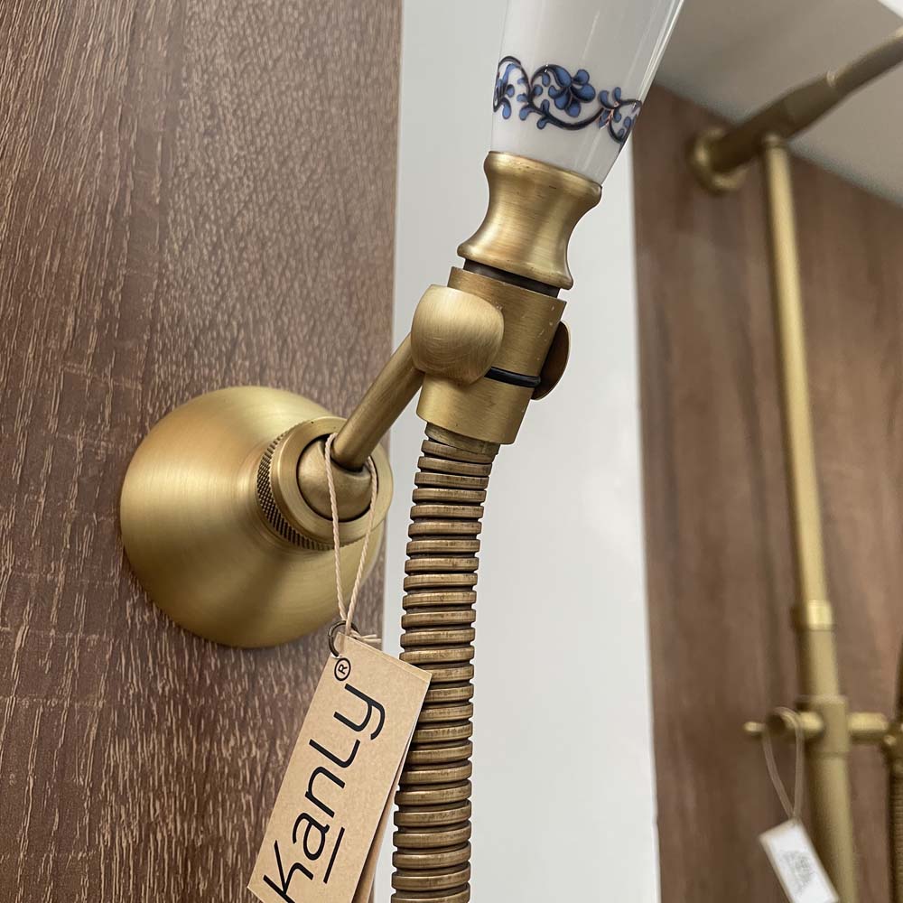 Bộ sen tắm âm tường nóng lạnh bằng đồng Kanly GCS75