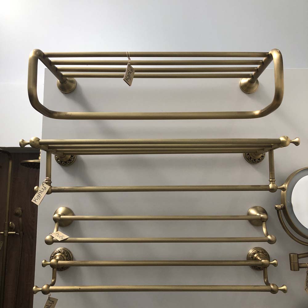 Thanh treo khăn đôi bằng đồng Kanly GCH13