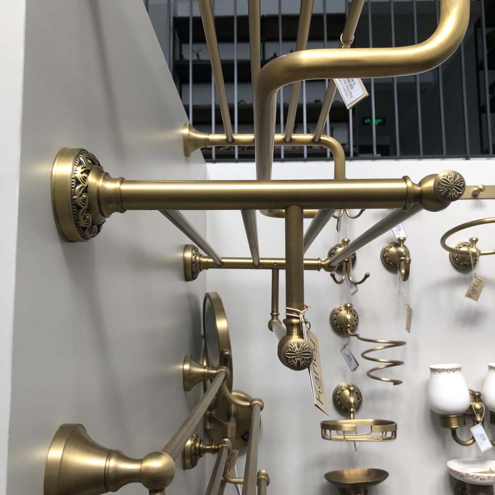 Thanh treo khăn đôi bằng đồng Kanly GCH13