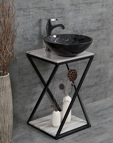 Bàn đặt chậu lavabo mặt đá Kanly FP07