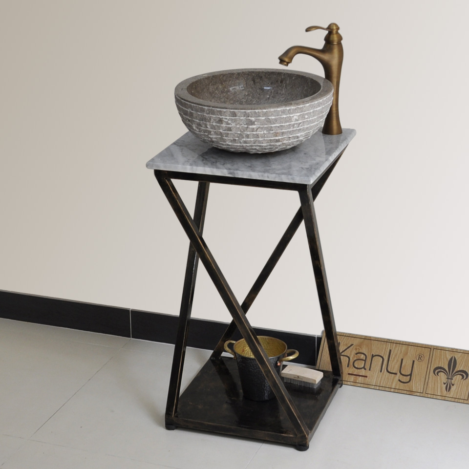 Bàn đặt chậu lavabo mặt đá Kanly FP07