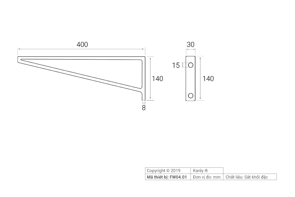 Eke sơn tĩnh điện đen Kanly FW04.01