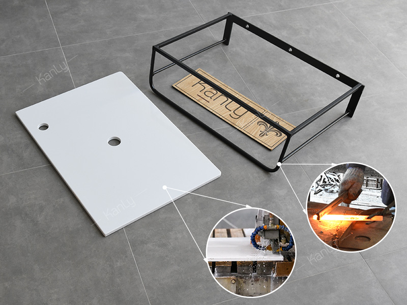 Kệ treo lavabo mặt đá nhân tạo Kanly FW06 / FW06Marble