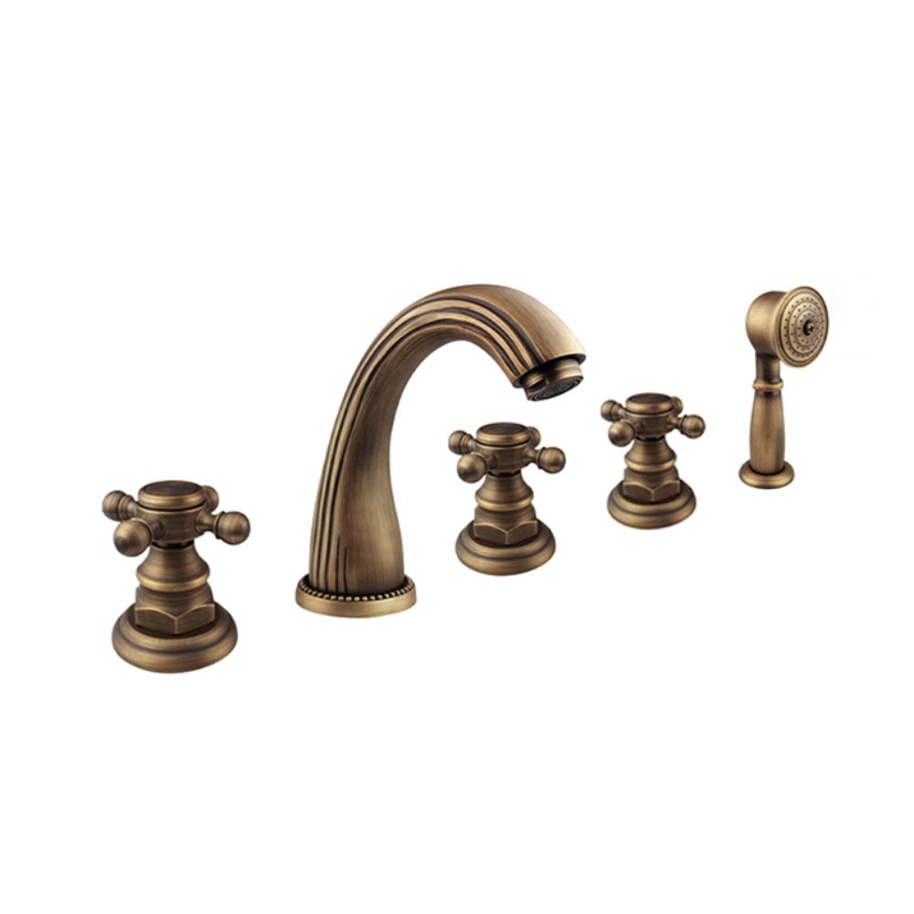 Bộ sen tắm gắn bồn nóng lạnh bằng đồng Kanly GCB04