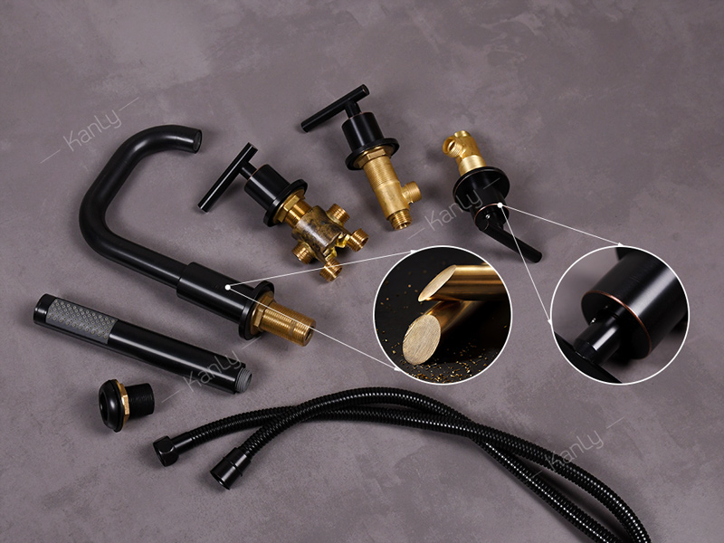 Sen tắm gắn bồn nóng lạnh bằng đồng Kanly GCB09B