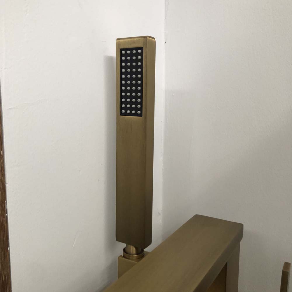 Bộ sen tắm đặt sàn nóng lạnh bằng đồng Kanly GCS07