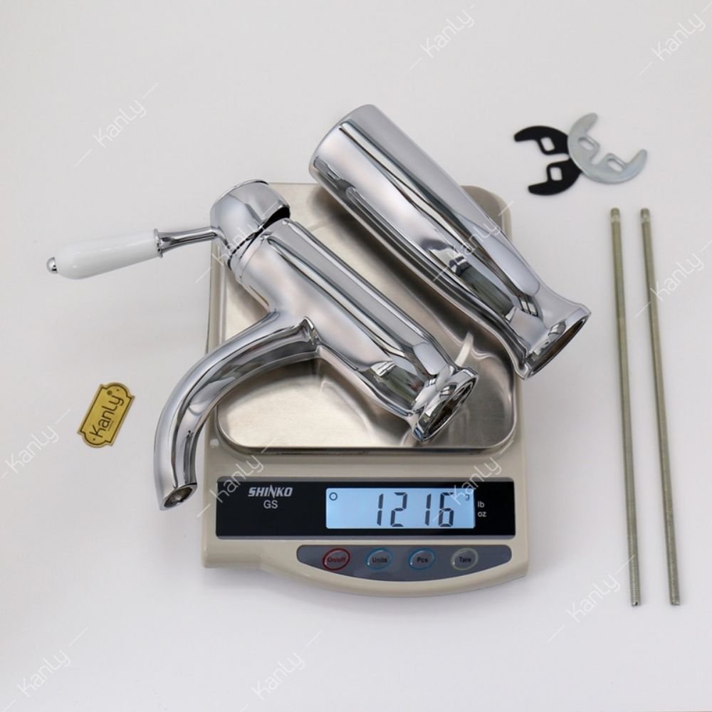 Vòi chậu lavabo nóng lạnh bằng đồng Kanly CHA09