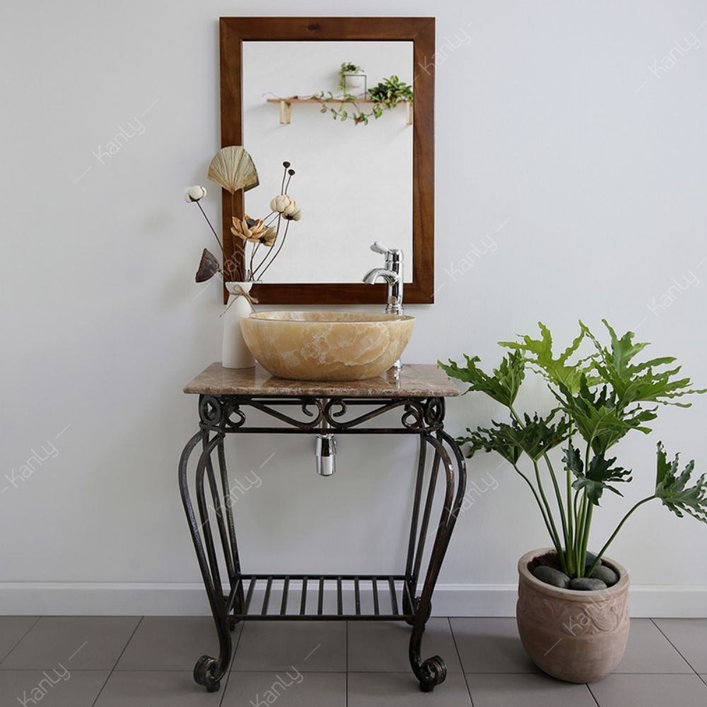 Vòi chậu lavabo nóng lạnh bằng đồng Kanly CHA09