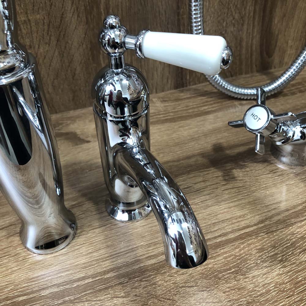 Vòi chậu lavabo nóng lạnh thân cao Kanly CHA09