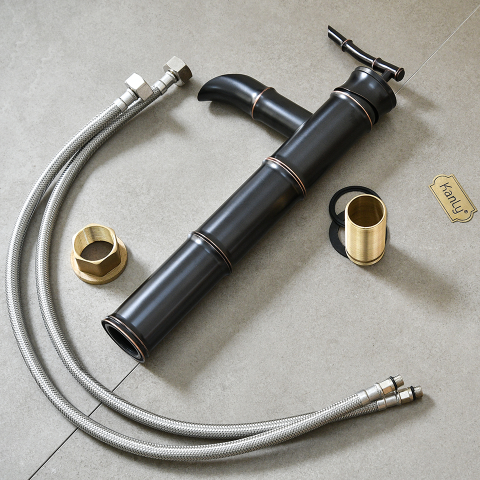 Vòi lavabo nóng lạnh bằng đồng Kanly GCA02B/V02B