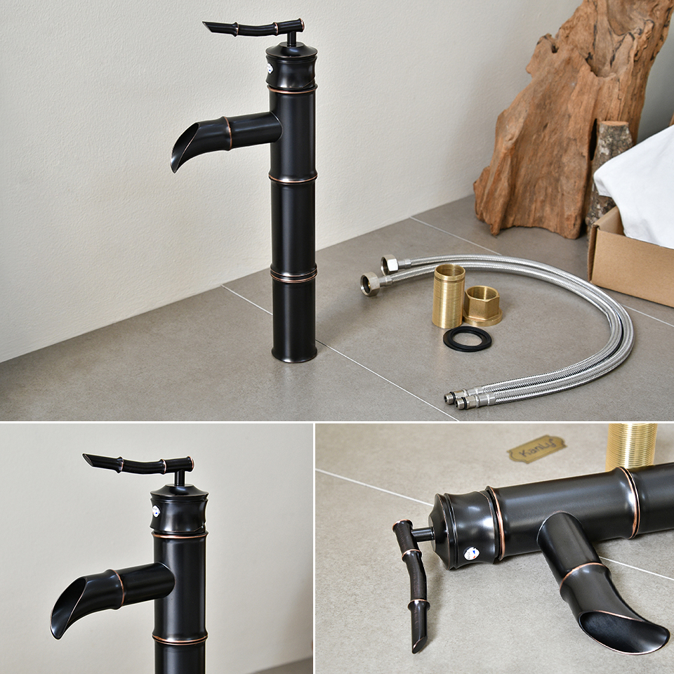 Vòi lavabo nóng lạnh bằng đồng Kanly GCA02B/V02B