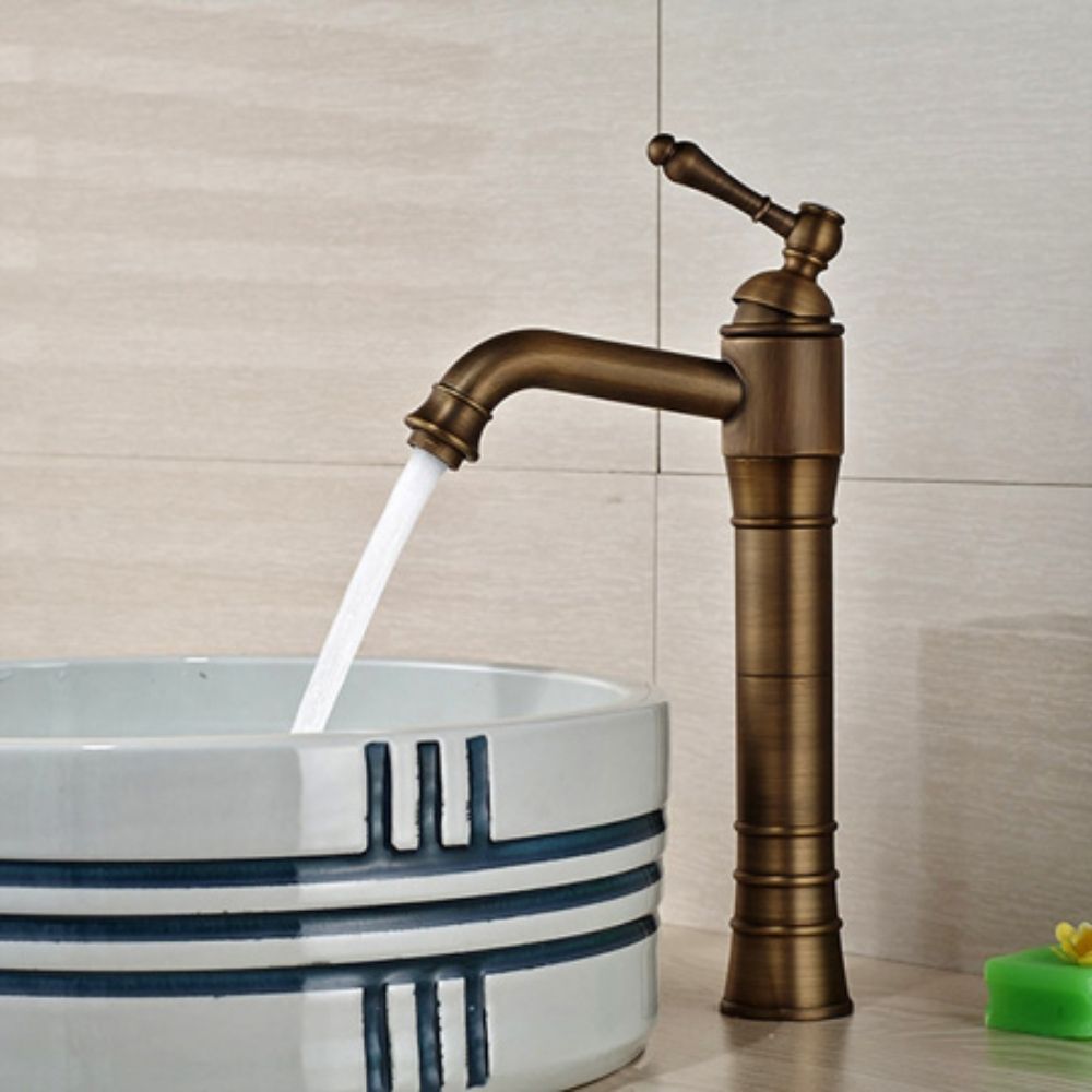Vòi chậu lavabo nóng lạnh bằng đồng Kanly GCA13