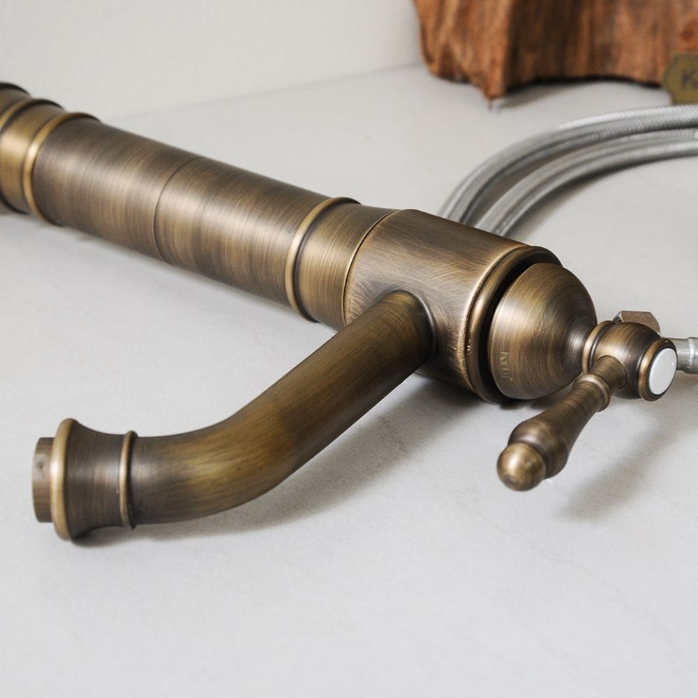 Vòi chậu lavabo nóng lạnh bằng đồng Kanly GCA13