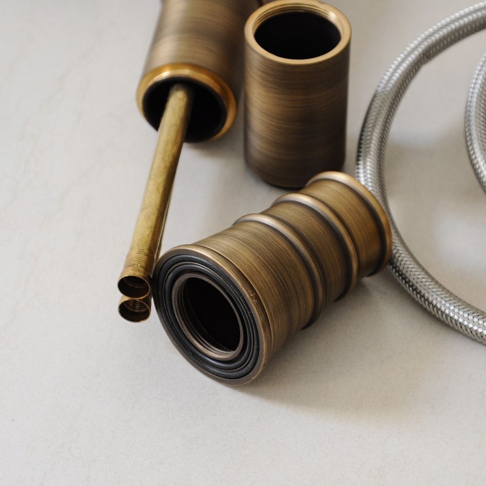 Vòi chậu lavabo nóng lạnh bằng đồng Kanly GCA13