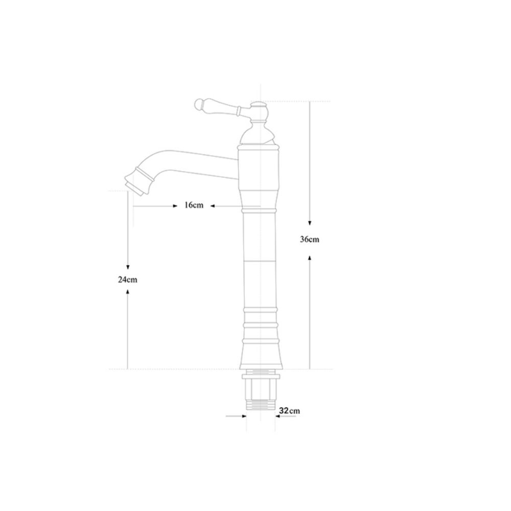 Vòi chậu lavabo nóng lạnh bằng đồng Kanly GCA13