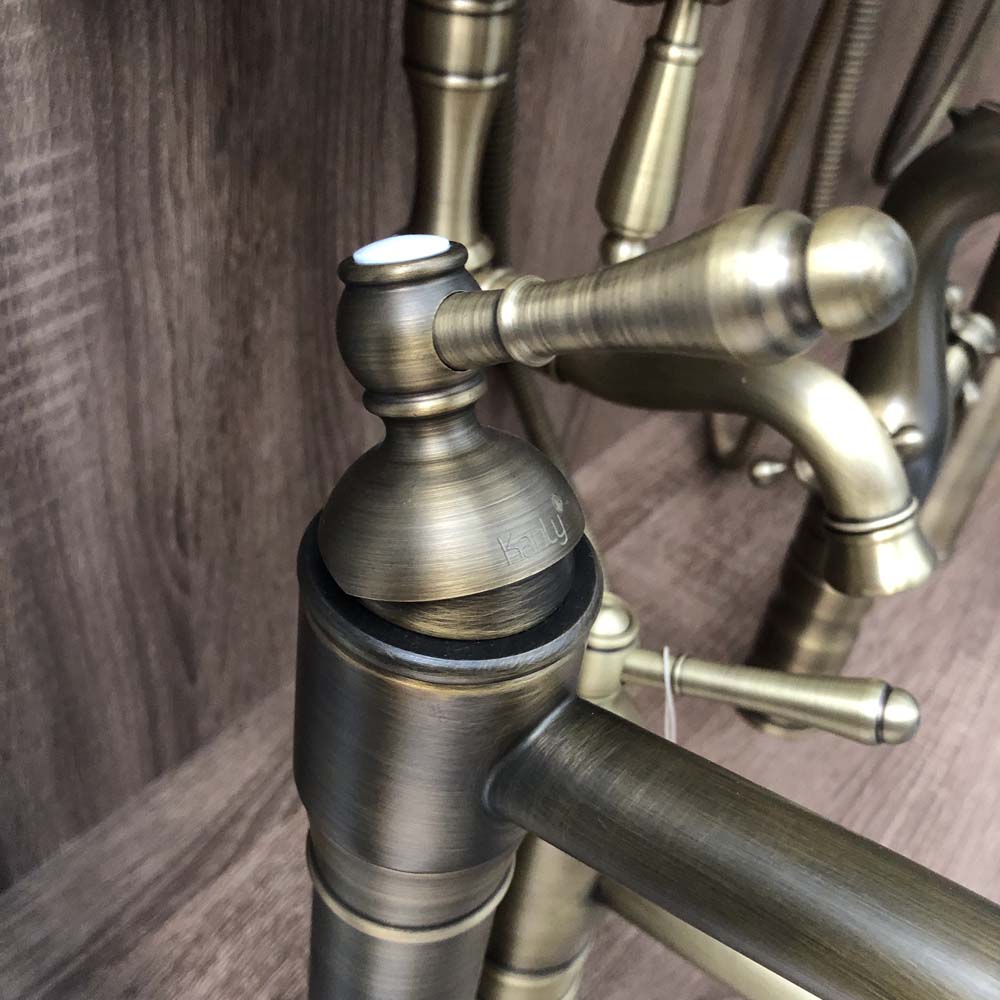 Vòi chậu lavabo nóng lạnh bằng đồng Kanly GCA13/GCV13