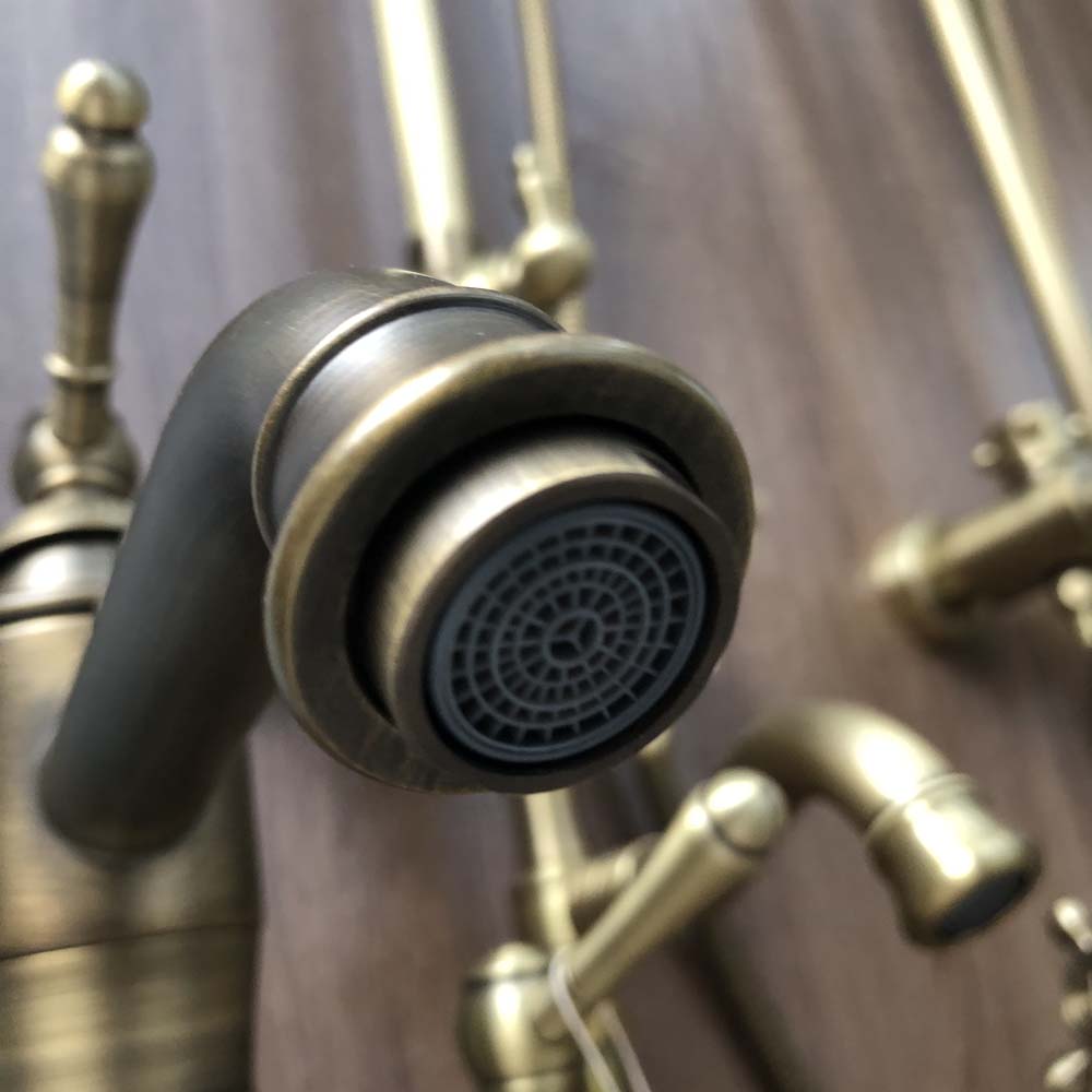 Vòi chậu lavabo nóng lạnh bằng đồng Kanly GCA13/GCV13