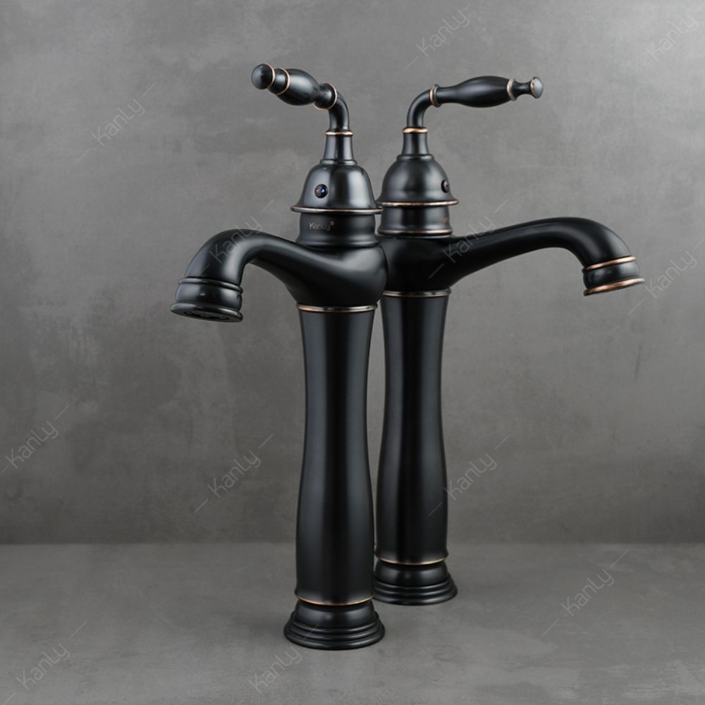 Vòi chậu lavabo nóng lạnh bằng đồng Kanly GCA14B