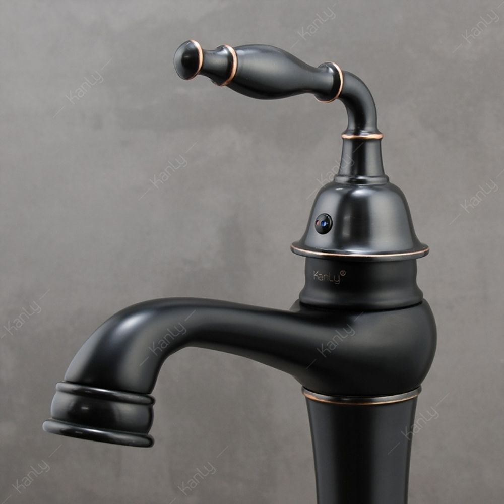 Vòi chậu lavabo nóng lạnh bằng đồng Kanly GCA14B