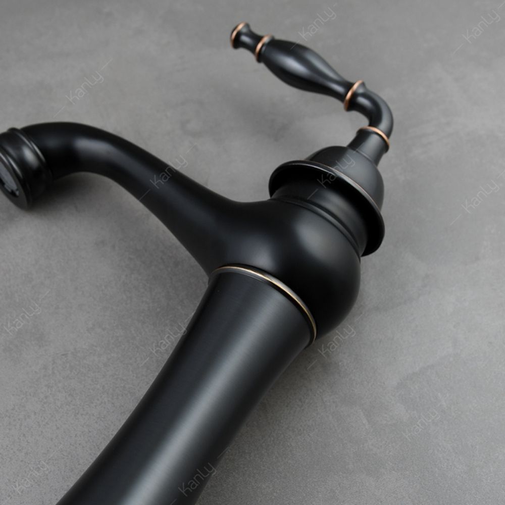 Vòi chậu lavabo nóng lạnh bằng đồng Kanly GCA14B