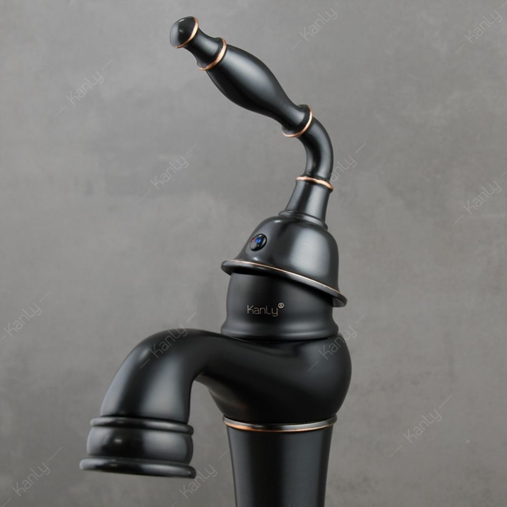 Vòi chậu lavabo nóng lạnh bằng đồng Kanly GCA14B