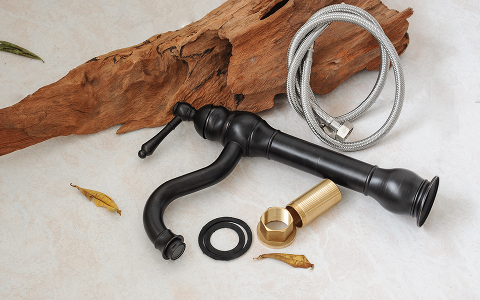 Vòi rửa lavabo thân cao bằng đồng Kanly GCA15B