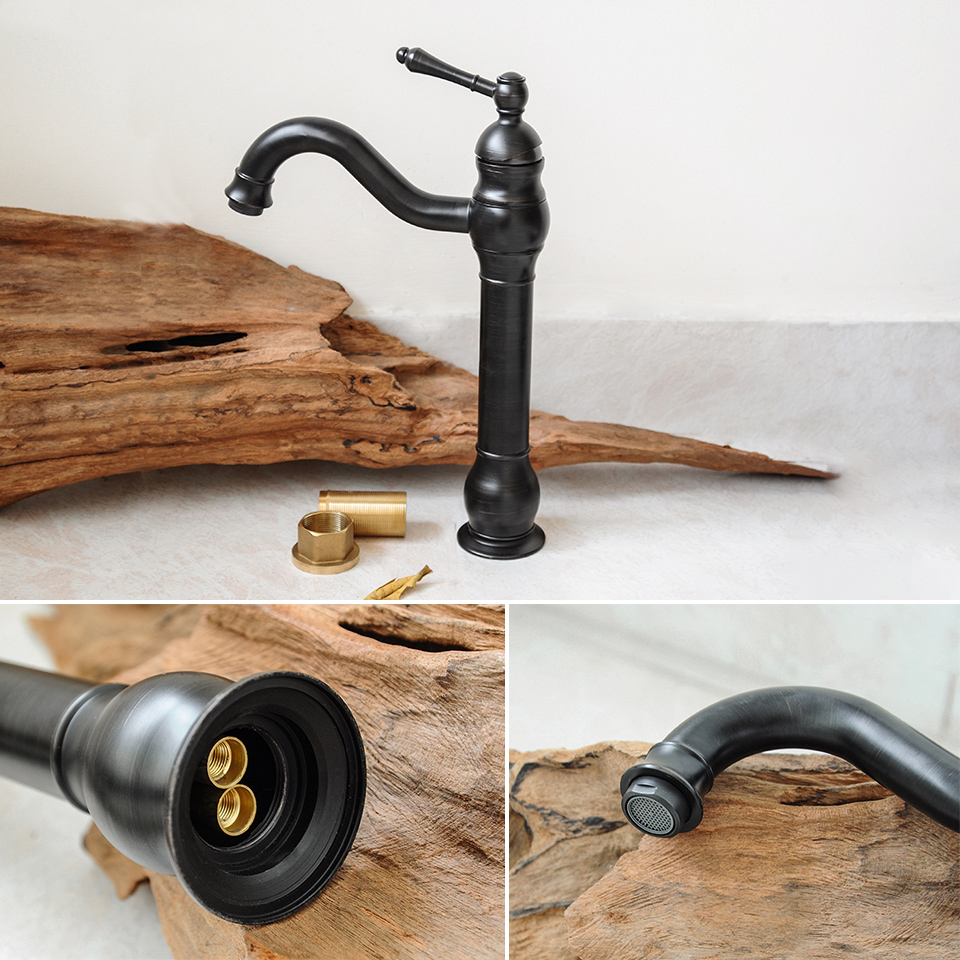 Vòi rửa lavabo thân cao bằng đồng Kanly GCA15B