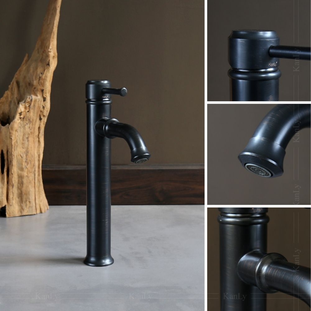 Vòi chậu lavabo nóng lạnh bằng đồng Kanly GCA20B