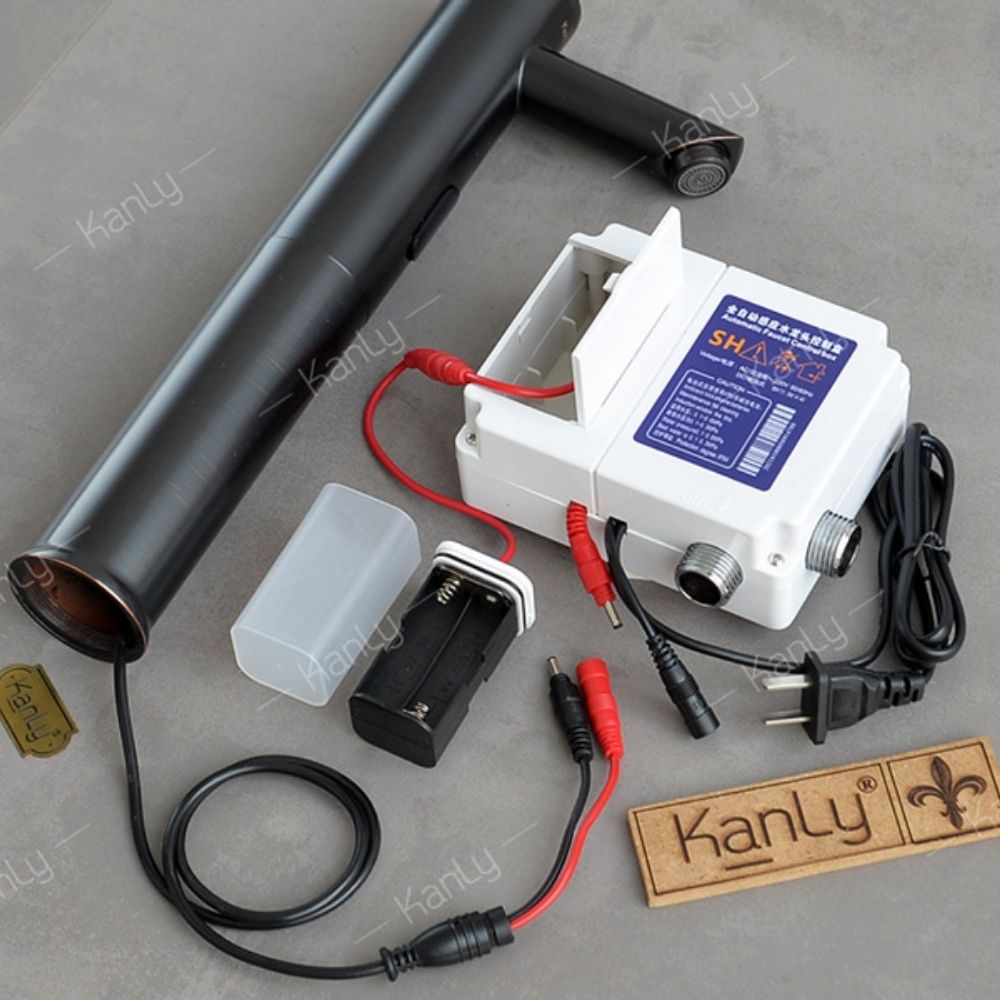 Vòi chậu lavabo cảm ứng bằng đồng Kanly GCAC1B